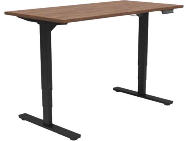 Union & Scale UN56207 Essentials Electric Sit-Stand Desk  Espresso & Black