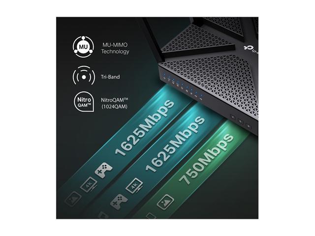 TP-Link AC4000 MU-MIMO Tri-Band Wi-Fi Router (Archer C4000)