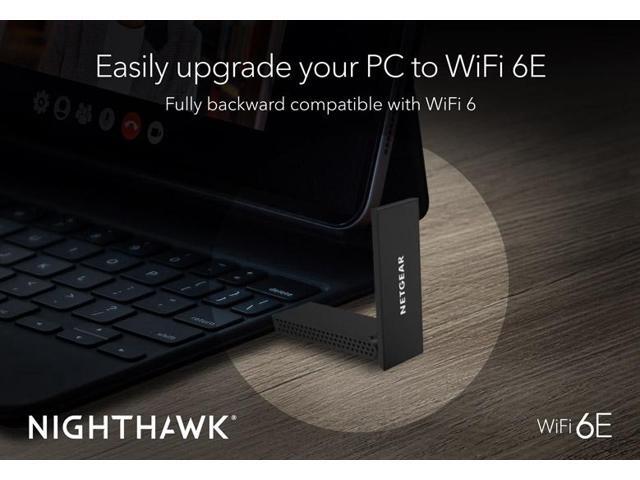 NETGEAR - Nighthawk AXE3000 Tri-Band Wi-Fi 6E USB 3.0 Adapter - Black - image 6