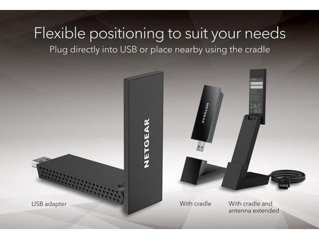 NETGEAR - Nighthawk AXE3000 Tri-Band Wi-Fi 6E USB 3.0 Adapter - Black - image 7