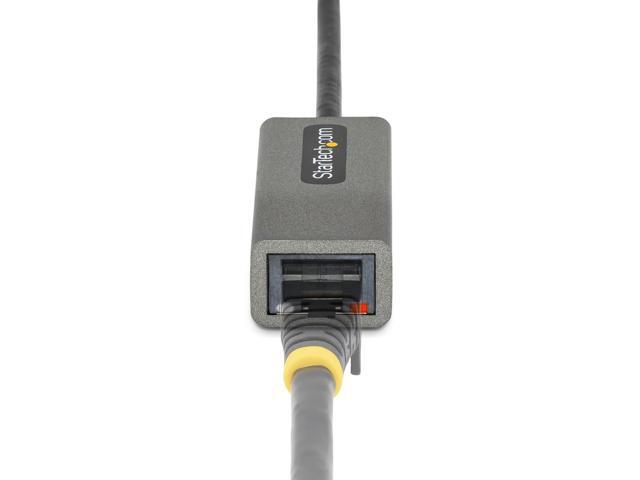 StarTech. com USB to Ethernet Adapter, USB 3.0 to 10/100/1000 Gigabit Ethernet LAN Adapter, 1ft/30cm Attached Cable, USB to RJ45 Adapter