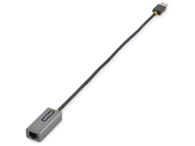 StarTech. com USB to Ethernet Adapter, USB 3.0 to 10/100/1000 Gigabit Ethernet LAN Adapter, 1ft/30cm Attached Cable, USB to RJ45 Adapter