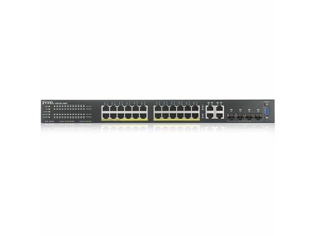 ZyXEL GS2220-28HP GS2220-28HP 24-Port Gigabit L2+ Managed and Nebula Pro Cloud Managed Switch, 24 PoE+ Ports at 375W with 4 SFP Uplinks