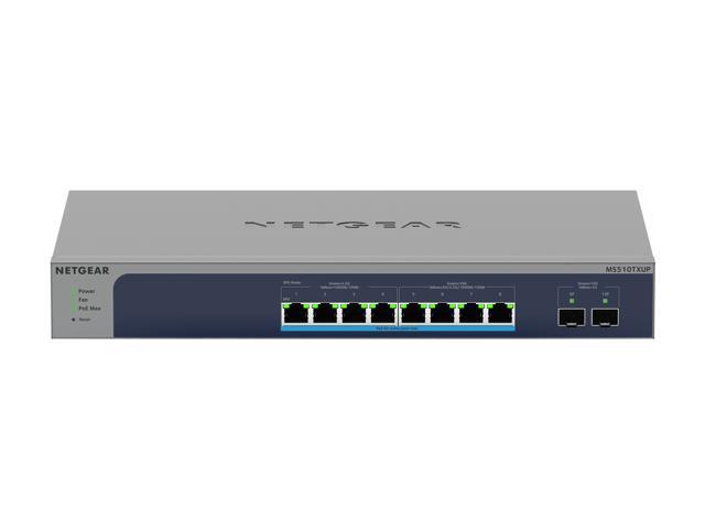 Netgear 8-Port Multi-Gigabit/10G Ethernet Ultra60 PoE++ Smart Switch with 2 SFP+ Ports, MS510TXUP-100NAS