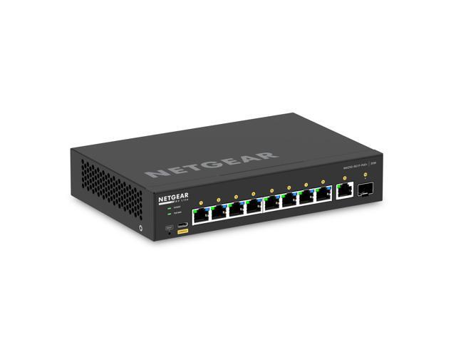 Netgear AV Line M4250-9G1F-PoE+ 8x1G PoE+ 110W 1x1G and 1xSFP Managed Switch, GSM4210PD-100NAS