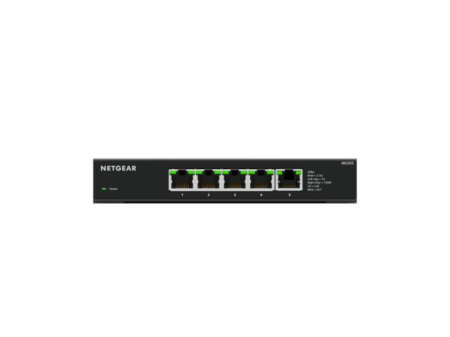 Netgear MS305 5-Port Multi-Gigabit (2.5G) Ethernet Unmanaged Switch, MS305-100NAS