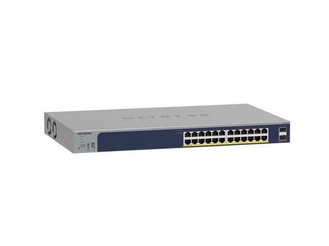 Netgear GS724TP 24-Port Gigabit Ethernet PoE+ Smart Switch with 2x SFP Ports (190W), Optional Insight Cloud Management, GS724TP-300NAS