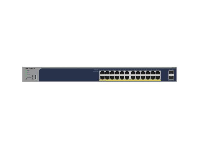 Netgear GS724TP 24-Port Gigabit Ethernet PoE+ Smart Switch with 2x SFP Ports (190W), Optional Insight Cloud Management, GS724TP-300NAS