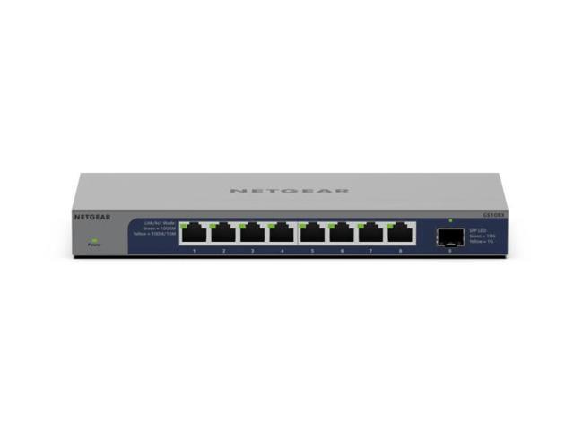 Netgear GS108X 8-Port Gigabit Unmanaged Switch with 10 Gigabit SFP+ Uplink, GS108X-100NAS