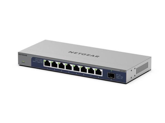 Netgear GS108X 8-Port Gigabit Unmanaged Switch with 10 Gigabit SFP+ Uplink, GS108X-100NAS