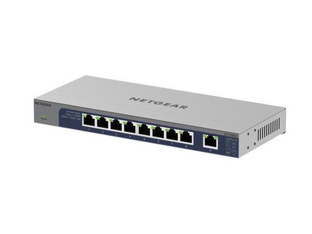 Netgear GS108MX 8-Port 10 Gigabit Ethernet Unmanaged Switch, GS108MX-100NAS