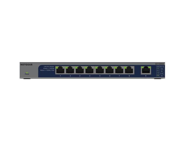 Netgear GS108MX 8-Port 10 Gigabit Ethernet Unmanaged Switch, GS108MX-100NAS