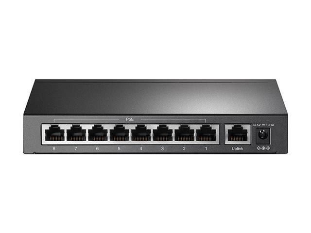 TP-Link 9 Port Fast Ethernet 10/100Mbps PoE Switch 8 PoE+ Ports @65W Sturdy Metal w/Shielded Ports Limited Lifetime Protection Extend Mode...