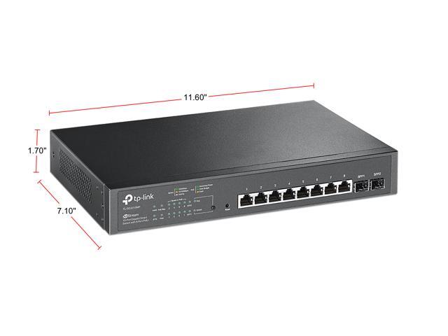 TP-Link TL-SG2210MP Jetstream 10 Port Gigabit Smart Managed PoE Switch 8 PoE+ Ports @ 150W, 2 SFP Slots Omada SDN Integrated PoE Recovery ...