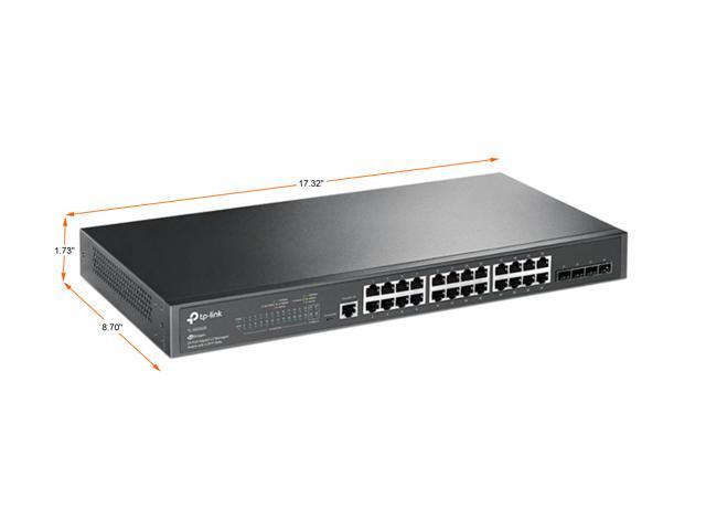 TP-Link TL-SG3428 24 Port Gigabit Switch, 4 SFP Slots Omada SDN Integrated L2+ Smart Managed IPv6 Static Routing L2/L3/L4 QoS, IGMP & LAG