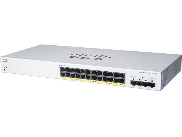 Cisco Business CBS220-24T-4G Smart Switch 24 Port GE 4x1G SFP 3-Year Limited Hardware Warranty (CBS220-24T-4G-NA)