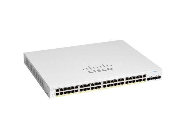 Cisco CBS220-48P-4X Smart Switch 48 Port GE PoE 4x10G SFP+ 3-Year Limited Hardware Warranty (CBS220-48P-4X-NA)