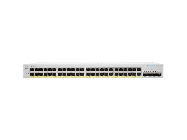 Cisco CBS220-48P-4X Smart Switch 48 Port GE PoE 4x10G SFP+ 3-Year Limited Hardware Warranty (CBS220-48P-4X-NA)