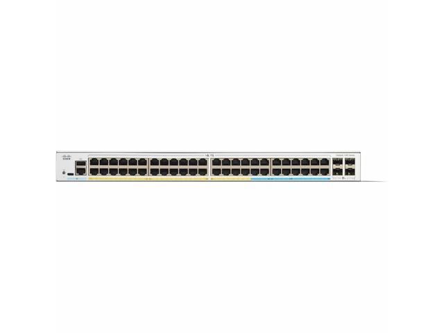 Cisco Catalyst C1300-48P-4X Ethernet Switch, 48 Ports - Manageable - 10 Gigabit Ethernet - 10/100/1000Base-T, 10GBase-X - 3 Layer Supported