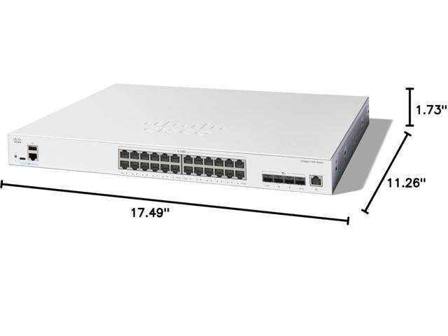 Cisco Catalyst 1300 C1300-24XT Layer 3 Switch, 20 Ports - Manageable - Gigabit Ethernet, 10 Gigabit Ethernet - 10GBase-T, 10GBase-X - 3 Layer...