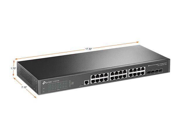 TP-Link TL-SG3428X 24 Port Gigabit Switch, 4 x 10GE SFP+ Slots L2+ Smart Managed Omada SDN Integrated IPv6 Static Routing Support QoS,...
