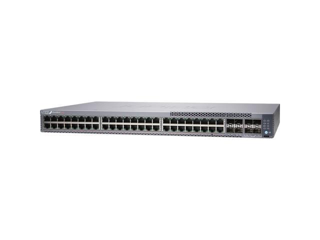 Juniper Networks EX4100 Switch, 48-port 10/100/1000BASE-T PoE+ switch, 4x1GbE/10GbE SFP/SFP + uplinks, 4x10GbE stacking/uplink ports EX4100-F-48P