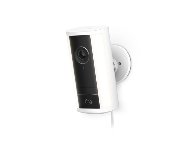 Ring Spotlight Cam 4K Pro (2nd Gen), Plug-In, 4K Video, 10x Zoom, 3D Motion Detection, 600 Lumen Spotlight, Wi-Fi 6, White