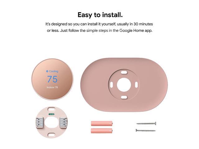 Google - Nest Smart Programmable Wifi Thermostat - Sand - image 4