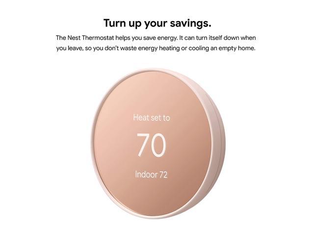 Google - Nest Smart Programmable Wifi Thermostat - Sand - image 12