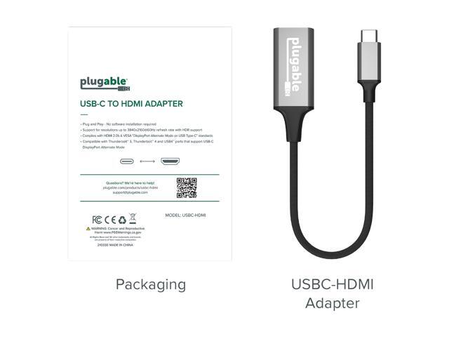 Plugable USB-C to HDMI adapter, HDMI 2.0, USB4 / Thunderbolt Adapter for 4K Monitor up to 4K 60Hz - image 5