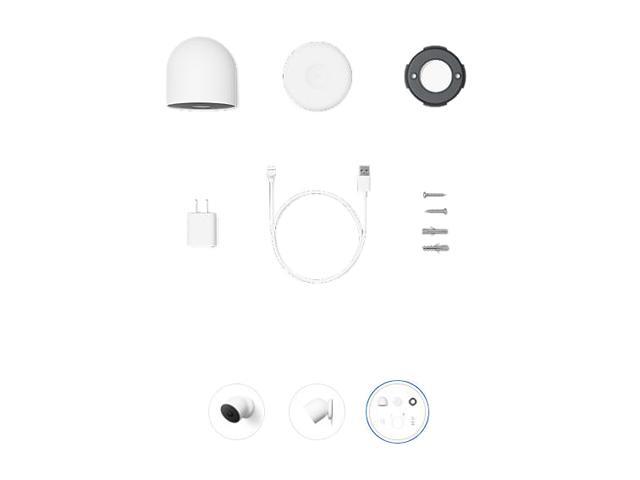 Google - Nest Cam Indoor/Outdoor Wire Free Security Camera - Snow - image 4