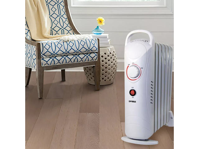 Optimus 700-Watt Electric Portable Oil-Filled Radiator Heater