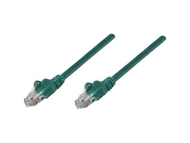 Intellinet Network Cable, Cat5e, UTP, RJ45 Male / RJ45 Male, 14 ft., Green