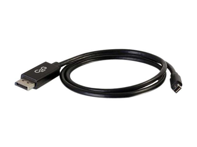 C2G 54301 Mini DisplayPort to DisplayPort Adapter Cable M/M, 4K UHD Compatible, Black (6 Feet, 1.82 Meters)