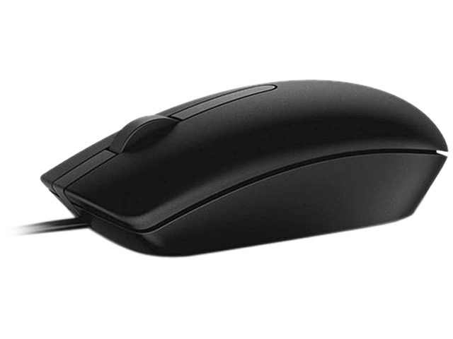 Dell MS116 - Mouse - optical - 3 buttons - wired - USB - black - for Inspiron 24 3459