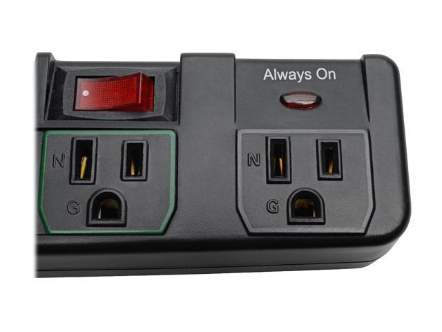 Tripp Lite Eco Surge Protector Power Strip Green 7-Outlet 6ft Cord, Black