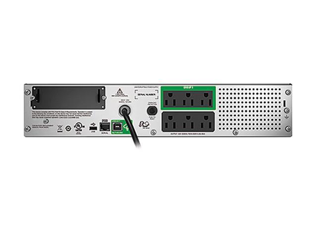 APC SMT750RM2UC 750 VA 500 Watts 120V 6 Outlets Pure Sinewave Smart-UPS with SmartConnect (Replaces SMT750RM2U)