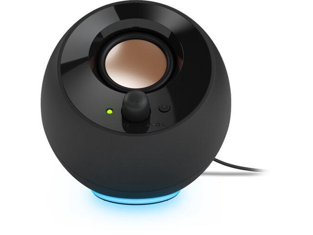 Creative Pebble SE Minimalist 2.0 USB-C Powered PC Speakers with RGB Lighting 3.5 mm AUX-in Up to 4.4W RMS Power for Computers and Laptops (Black)