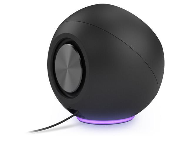 Creative Pebble SE Minimalist 2.0 USB-C Powered PC Speakers with RGB Lighting 3.5 mm AUX-in Up to 4.4W RMS Power for Computers and Laptops (Black)