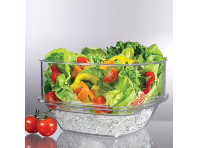 PRODYNE SB10 FLIP LID SALAD ON ICE SERVING BOWL 6 QUART