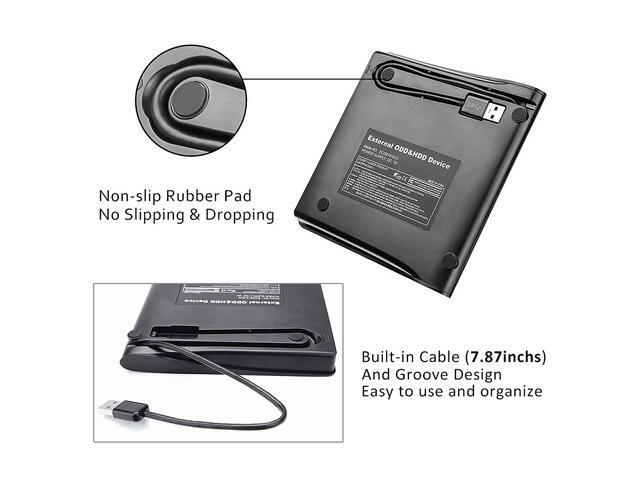 Jansicotek External CD/DVD Drive USB 3.0 Portable R/W Optical Drive High Speed Data Transfer Slim CD DVD Burner Recorder CD ROM for...