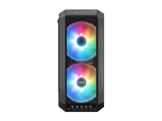 Cooler Master MasterCase H500 ARGB Airflow ATX Mid-Tower with Mesh and Transparent Front Panel Option, Dual 200mm ARGB Lighting Fans, and Tempered...
