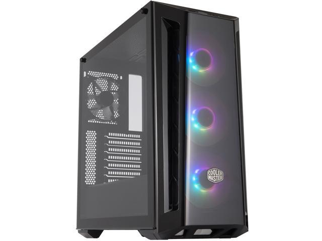 Cooler Master MasterBox MB520 ARGB ATX Mid-Tower with Front DarkMirror Panel, Mesh Side Intakes, Tempered Glass, Three 120mm ARGB Lighting Fans.