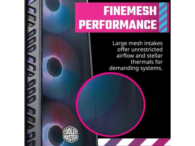 Cooler Master MasterBox 520 Mesh Black Edition Airflow ATX Mid-Tower, Mesh Front Panel, Tempered Glass Panel, E-ATX*(*up to 12"x 10.7", USB 3.2...