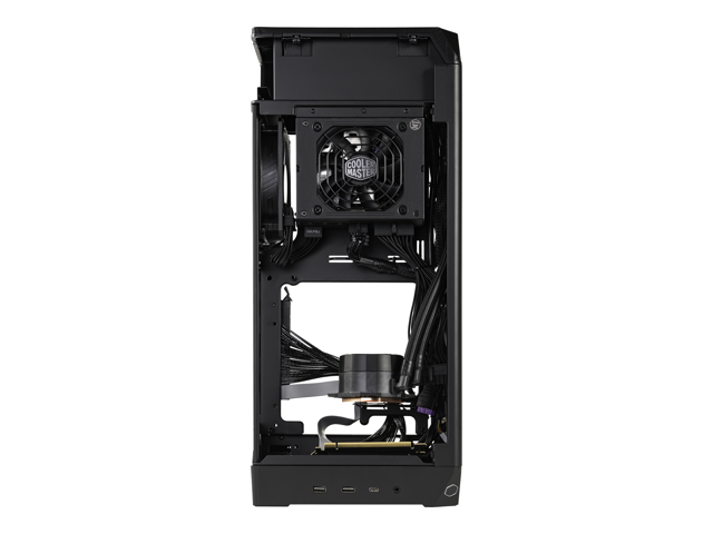 Cooler Master NCORE 100 MAX ITX SFF Tower Case, Custom 120mm AIO, 850W SFX Gold ATX3.0 PSU, 4 Slot GPU, Vertical Mount GPU, PCIe 4.0 Riser,...