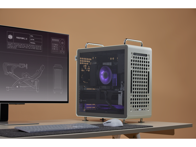 Cooler Master QUBE 540 ATX Mid-Tower PC Case - Highly Customizable Modular Computer Chassis with Movable I/O Panel, Multi-Position PSU Mount,...