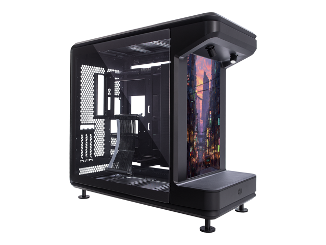 Cooler Master MasterFrame 360 Stage LCD ATX Mid-Tower PC Case - Front Showcase Stage with Spotlight & LCD Display, Supports 430mm GPUs & 360mm... Case