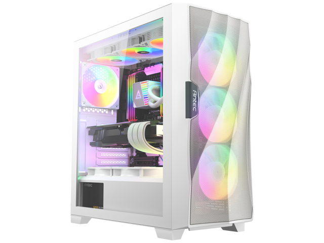 Antec Dark League DF700 FLUX, Mid Tower ATX Gaming Case, FLUX Platform, 5 x 120mm Fans Included, ARGB & PWM Fan Controller, Tempered Glass Side.