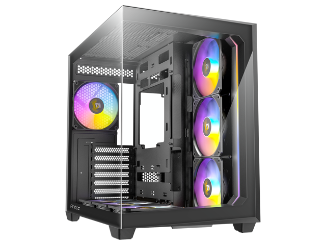 Antec C5 ARGB, 7 x 120mm ARGB PWM Fans Included, Up to 10 Fans Simultaneously, Type-C 3.2 Gen 2 port, Seamless Tempered Glass Front & Side Panels,...