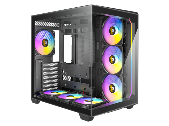 Antec C5 ARGB, 7 x 120mm ARGB PWM Fans Included, Up to 10 Fans Simultaneously, Type-C 3.2 Gen 2 port, Seamless Tempered Glass Front & Side Panels,...